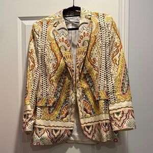 Zara Multicolor Paisley Blazer